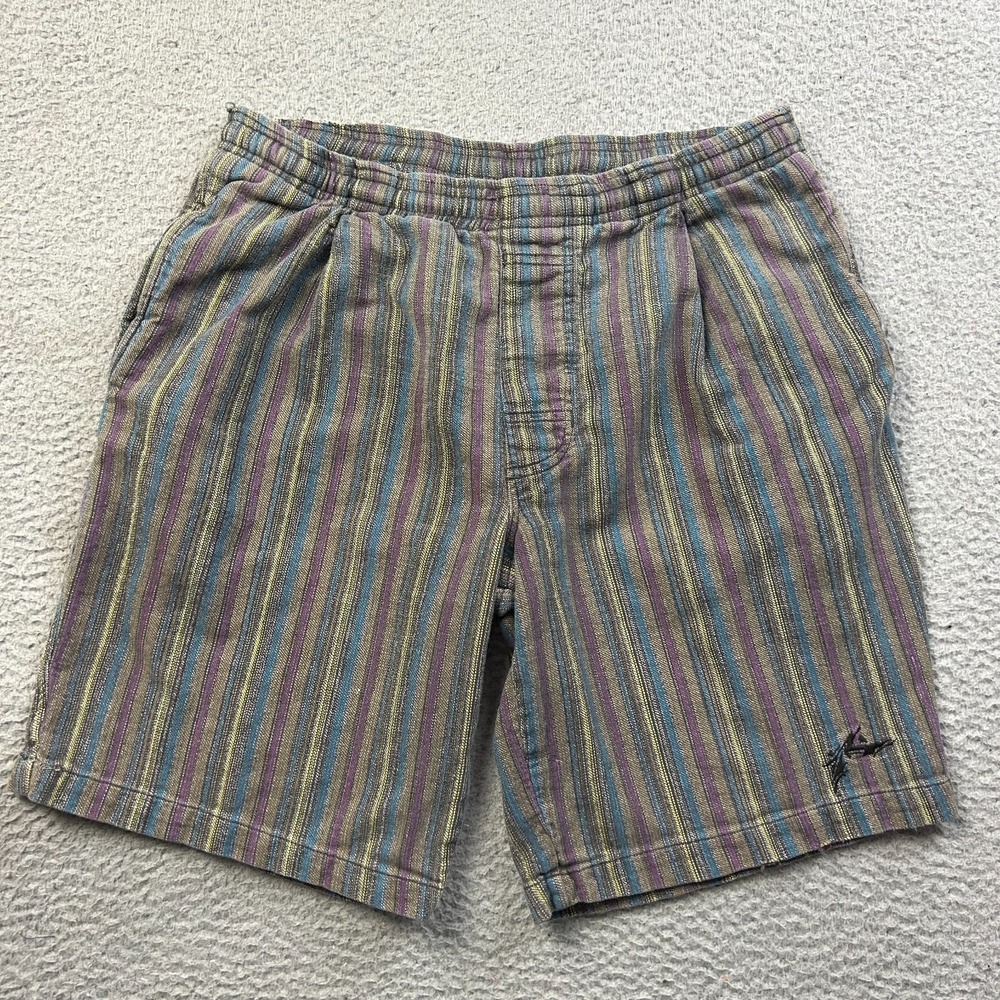 VTG Rusty Surf Shorts Mens FITS Large Cotton Drawstring Skater Street Y2K